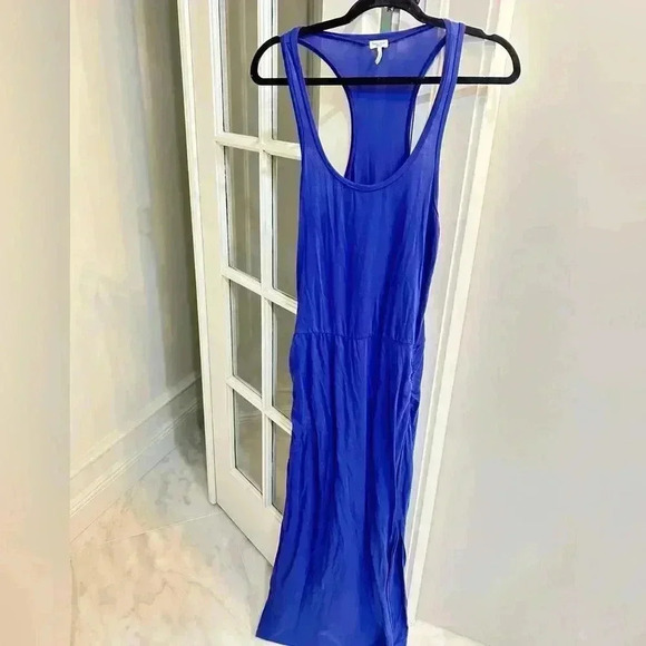 Splendid Blue Scoop Neck Racerback Tank Maxi Dress | Medium - Picture 1 of 13